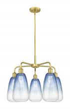 Innovations Lighting 516-5CR-SG-G480-6SB - Brookhaven Almond - 5 Light - 25 inch - Satin Gold - Stem hung - Chandelier