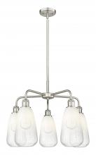 Innovations Lighting 516-5CR-SN-G480-6OP - Brookhaven Almond - 5 Light - 25 inch - Satin Nickel - Stem hung - Chandelier