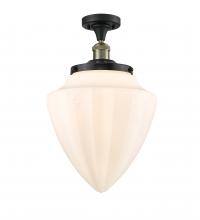 Innovations Lighting 517-1CH-BAB-G661-12 - Bullet - 1 Light - 12 inch - Black Antique Brass - Semi-Flush Mount