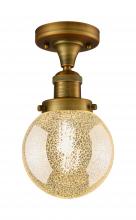 Innovations Lighting 517-1CH-BB-G208-6 - Beacon - 1 Light - 6 inch - Brushed Brass - Semi-Flush Mount