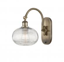 Innovations Lighting 518-1W-AB-G555-8CL - Ithaca - 1 Light - 8 inch - Antique Brass - Adjustable Swing Arm