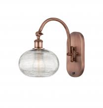 Innovations Lighting 518-1W-AC-G555-8CL - Ithaca - 1 Light - 8 inch - Antique Copper - Adjustable Swing Arm