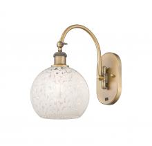 Innovations Lighting 518-1W-BB-G1216-8WM - White Mouchette - 1 Light - 8 inch - Brushed Brass - Adjustable Swing Arm