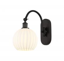 Innovations Lighting 518-1W-OB-G1217-8WV - White Venetian - 1 Light - 8 inch - Oil Rubbed Bronze - Adjustable Swing Arm