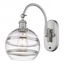 Innovations Lighting 518-1W-SN-G556-8CL - Rochester - 1 Light - 8 inch - Brushed Satin Nickel - Adjustable Swing Arm