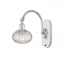 Innovations Lighting 518-1W-WPC-G555-6CL - Ithaca - 1 Light - 6 inch - White Polished Chrome - Adjustable Swing Arm