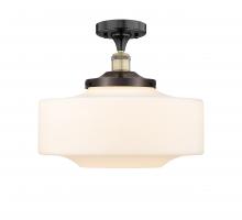 Innovations Lighting 616-1F-BAB-G691-16 - Bridgeton - 1 Light - 16 inch - Black Antique Brass - Semi-Flush Mount