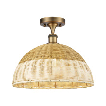 Innovations Lighting 616-1F-BB-NBD2-16-NAT - Bristol Natural II - 1 Light - 16 inch - Brushed Brass - Semi-Flush Mount