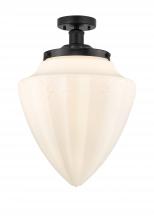 Innovations Lighting 616-1F-BK-G661-12 - Bridgeton - 1 Light - 12 inch - Matte Black - Semi-Flush Mount