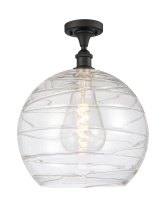 Innovations Lighting 616-1F-OB-G1213-14CL - Athens Deco Swirl - 1 Light - 14 inch - Oil Rubbed Bronze - Semi-Flush Mount