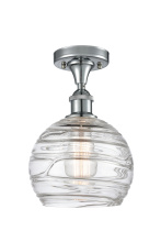 Innovations Lighting 616-1F-PC-G1213-8CL - Athens Deco Swirl - 1 Light - 8 inch - Polished Chrome - Semi-Flush Mount