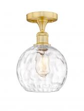 Innovations Lighting 616-1F-SG-G1215-8 - Athens Water Glass - 1 Light - 8 inch - Satin Gold - Semi-Flush Mount