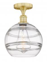 Innovations Lighting 616-1F-SG-G556-10CL - Rochester - 1 Light - 10 inch - Satin Gold - Semi-Flush Mount