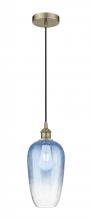 Innovations Lighting 616-1P-AB-G484-7SB - Brookhaven Flute - 1 Light - 7 inch - Antique Brass - Cord hung - Mini Pendant