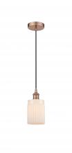 Innovations Lighting 616-1P-AC-G341 - Hadley - 1 Light - 5 inch - Antique Copper - Cord hung - Mini Pendant