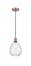 Innovations Lighting 616-1P-AC-G372 - Waverly - 1 Light - 8 inch - Antique Copper - Cord hung - Mini Pendant