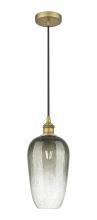 Innovations Lighting 616-1P-BB-G484-7SL - Brookhaven Flute - 1 Light - 7 inch - Brushed Brass - Cord hung - Mini Pendant