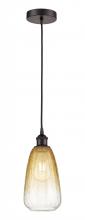 Innovations Lighting 616-1P-OB-G480-6AM - Brookhaven Almond - 1 Light - 6 inch - Oil Rubbed Bronze - Cord hung - Mini Pendant
