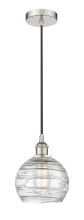 Innovations Lighting 616-1P-PN-G1213-8CL - Athens Deco Swirl - 1 Light - 8 inch - Polished Nickel - Cord hung - Mini Pendant