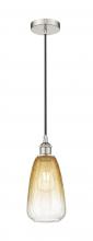 Innovations Lighting 616-1P-PN-G480-6AM - Brookhaven Almond - 1 Light - 6 inch - Polished Nickel - Cord hung - Mini Pendant