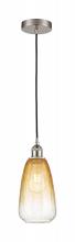 Innovations Lighting 616-1P-SN-G480-6AM - Brookhaven Almond - 1 Light - 6 inch - Brushed Satin Nickel - Cord hung - Mini Pendant