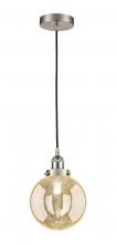 Innovations Lighting 616-1PH-SN-G208-8 - Beacon - 1 Light - 8 inch - Brushed Satin Nickel - Cord hung - Mini Pendant