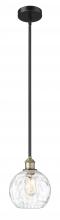Innovations Lighting 616-1S-BAB-G1215-8 - Athens Water Glass - 1 Light - 8 inch - Black Antique Brass - Stem hung - Mini Pendant