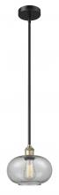 Innovations Lighting 616-1S-BAB-G247 - Gorham - 1 Light - 10 inch - Black Antique Brass - Stem hung - Mini Pendant