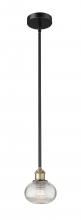 Innovations Lighting 616-1S-BAB-G555-6CL - Ithaca - 1 Light - 6 inch - Black Antique Brass - Stem hung - Mini Pendant