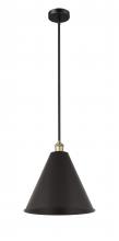 Innovations Lighting 616-1S-BAB-MBC-16-BK - Berkshire - 1 Light - 16 inch - Black Antique Brass - Stem hung - Mini Pendant