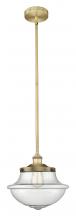 Innovations Lighting 616-1S-BB-G544 - Oxford - 1 Light - 12 inch - Brushed Brass - Stem hung - Mini Pendant