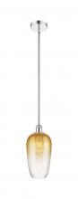 Innovations Lighting 616-1S-PC-G484-7AM - Brookhaven Flute - 1 Light - 7 inch - Polished Chrome - Stem hung - Mini Pendant