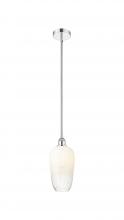 Innovations Lighting 616-1S-PC-G484-7OP - Brookhaven Flute - 1 Light - 7 inch - Polished Chrome - Stem hung - Mini Pendant