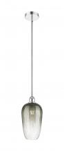 Innovations Lighting 616-1S-PC-G484-7SL - Brookhaven Flute - 1 Light - 7 inch - Polished Chrome - Stem hung - Mini Pendant