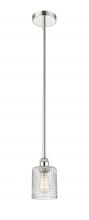 Innovations Lighting 616-1S-PN-G112C-5CL - Cobbleskill - 1 Light - 5 inch - Polished Nickel - Stem hung - Mini Pendant