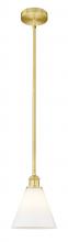 Innovations Lighting 616-1S-SG-GBC-81 - Berkshire - 1 Light - 8 inch - Satin Gold - Stem hung - Mini Pendant