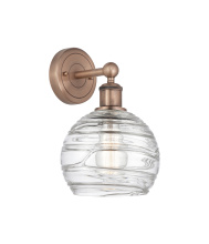 Innovations Lighting 616-1W-AC-G1213-8CL - Athens Deco Swirl - 1 Light - 8 inch - Antique Copper - Sconce