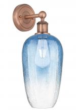 Innovations Lighting 616-1W-AC-G484-7SB - Brookhaven Flute - 1 Light - 7 inch - Antique Copper - Sconce