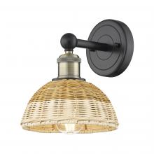 Innovations Lighting 616-1W-BAB-NBD2-75-NAT - Bristol Natural II - 1 Light - 8 inch - Black Antique Brass - Sconce