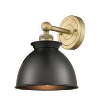 Innovations Lighting 616-1W-BB-M14-BK - Adirondack - 1 Light - 8 inch - Brushed Brass - Sconce