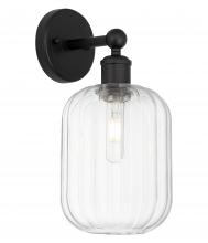 Innovations Lighting 616-1W-BK-G460-7CL - Preston Cylinder - 1 Light - 7 inch - Matte Black - Sconce