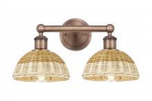 Innovations Lighting 616-2W-AC-NBD2-75-NAT - Bristol Natural II - 2 Light - 17 inch - Antique Copper - Bath Vanity Light