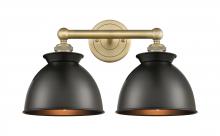 Innovations Lighting 616-2W-BB-M14-BK - Adirondack - 2 Light - 17 inch - Brushed Brass - Bath Vanity Light