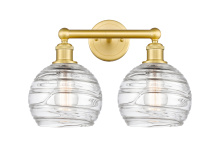 Innovations Lighting 616-2W-SG-G1213-8CL - Athens Deco Swirl - 2 Light - 17 inch - Satin Gold - Bath Vanity Light
