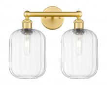 Innovations Lighting 616-2W-SG-G460-7CL - Preston Cylinder - 2 Light - 16 inch - Satin Gold - Bath Vanity Light