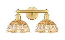 Innovations Lighting 616-2W-SG-NBD2-75-NAT - Bristol Natural II - 2 Light - 17 inch - Satin Gold - Bath Vanity Light