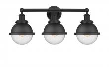 Innovations Lighting 616-3W-BK-HFS-64-BK - Hampden - 3 Light - 25 inch - Matte Black - Bath Vanity Light