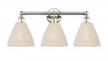 Innovations Lighting 616-3W-PN-NBD-75-NAT - Bristol Natural - 3 Light - 26 inch - Polished Nickel - Bath Vanity Light