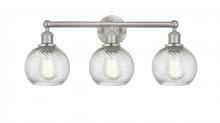 Innovations Lighting 616-3W-SN-G1214-6 - Athens Twisted Swirl 3 Light 24 inch Bath Vanity Light