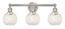 Innovations Lighting 616-3W-SN-G1216-6WM - White Mouchette - 3 Light - 24 inch - Brushed Satin Nickel - Bath Vanity Light